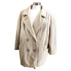 Vintage Noble Fashions Wool Blend Oversized‎ Coat - Womens Large/XL
